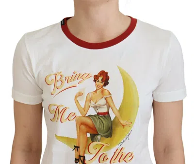 Dolce & Gabbana Bring Me To The Moon Print T-shirt In White