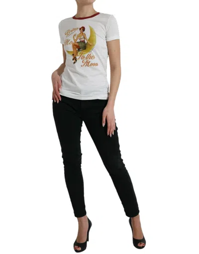 Dolce & Gabbana Bring Me To The Moon Print T-shirt In White