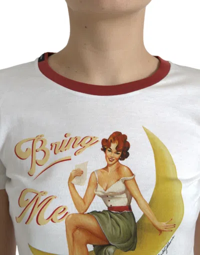 Dolce & Gabbana Bring Me To The Moon Print T-shirt In White