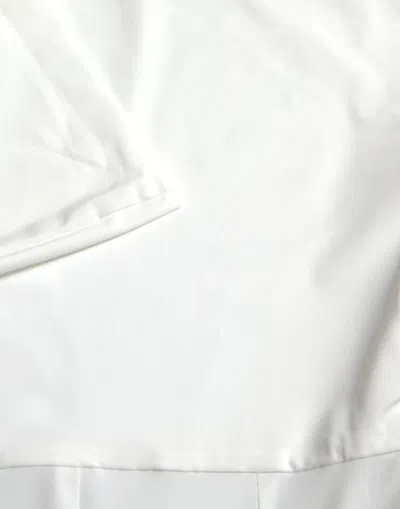 Dolce & Gabbana White Nylon Strapless Bodycon Jumpsuit Dress