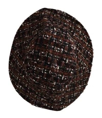 Dolce & Gabbana Elegant Woven Multicolor Bucket Women's Hat In Brown