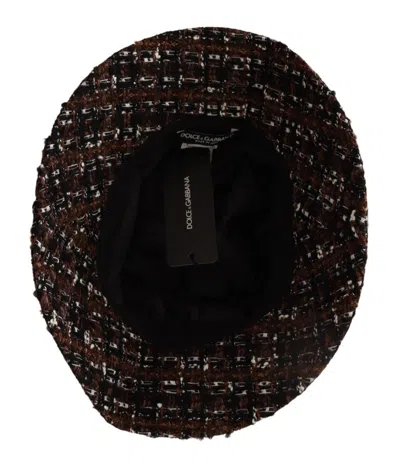 Dolce & Gabbana Elegant Woven Multicolor Bucket Women's Hat In Brown