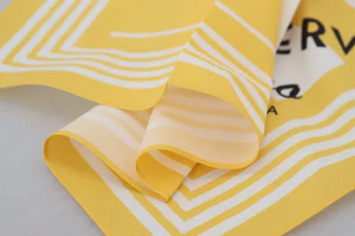 Dolce & Gabbana Yellow Portocervo Cotton Shawl Wrap Scarf In Yellow