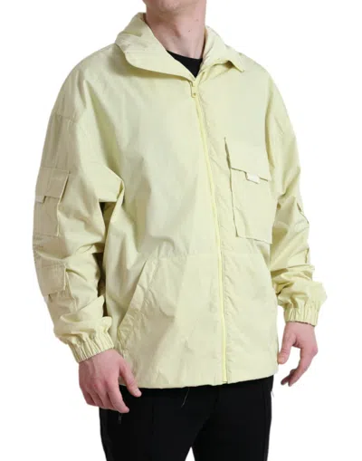 Dolce & Gabbana Elegant Yellow Windbreaker Jacket In Neutral