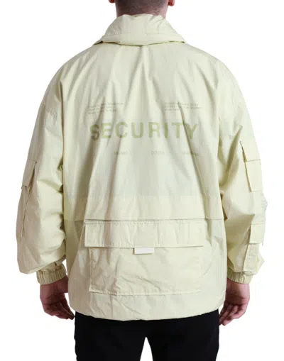 Dolce & Gabbana Elegant Yellow Windbreaker Jacket In Neutral