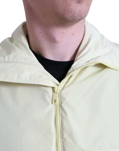 Dolce & Gabbana Elegant Yellow Windbreaker Jacket In Neutral
