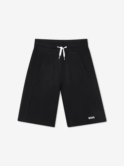 Hugo Boss Boss Boys Logo Print Shorts In Black