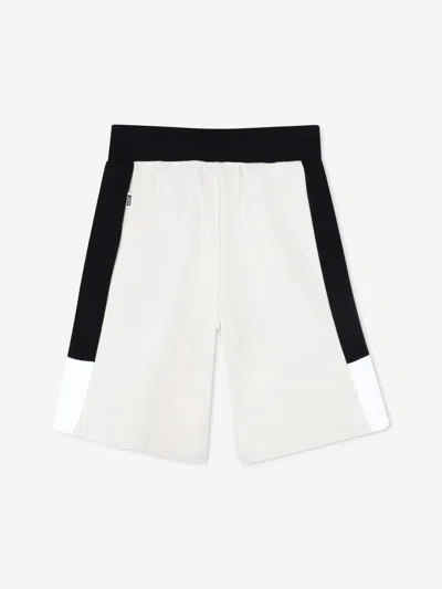 Hugo Boss Boss Boys Colourblock Bermuda Shorts In White