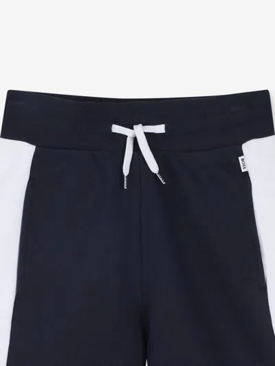 Hugo Boss Boss Boys Colourblock Bermuda Shorts In Blue