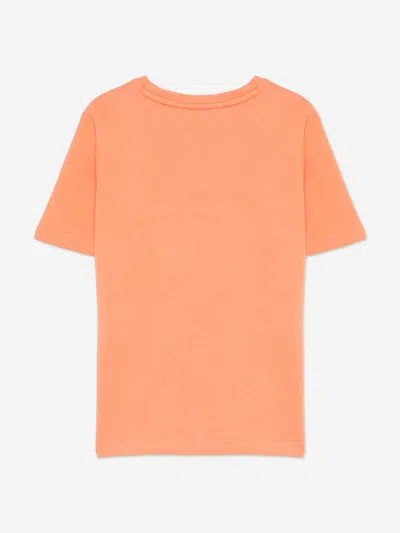 Hugo Boss Boss Boys Logo Print T-shirt In Orange