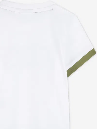 Hugo Boss Boss Baby Boys Logo Print T-shirt In White