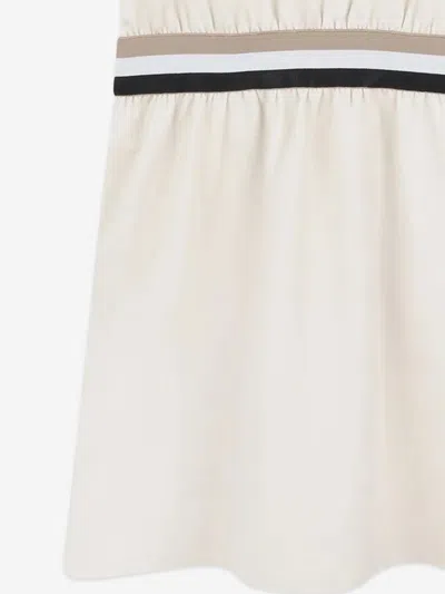 Hugo Boss Boss Girls Embroidered Logo Jersey Dress In White