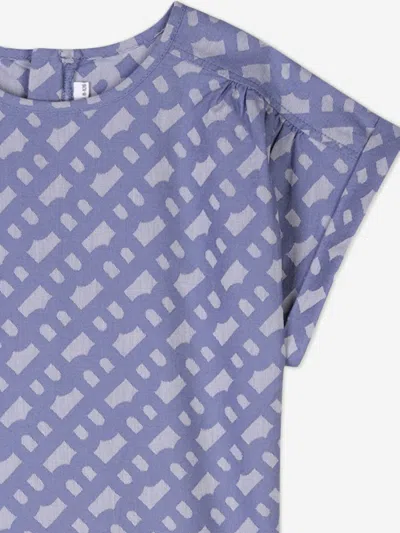 Hugo Boss Boss Girls Jacquard Monogram Dress In Blue
