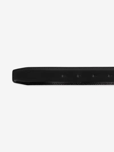 Hugo Boss Boss Boys Leather Branded Belt In Black