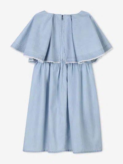 Chloé Ruffled Dress In Blue