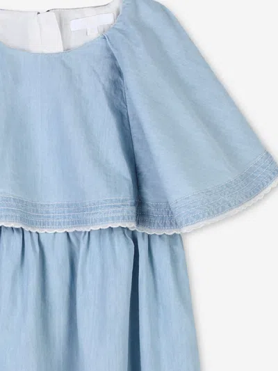 Chloé Ruffled Dress In Blue