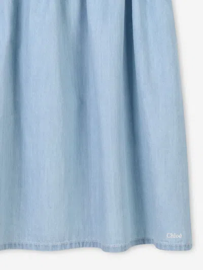 Chloé Ruffled Dress In Blue