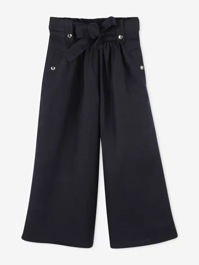Chloé Linen Trousers In Blue