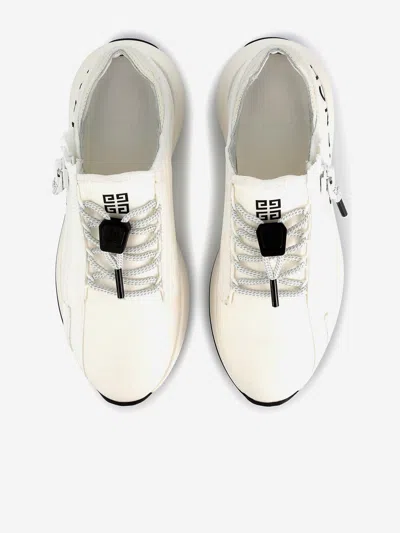 Givenchy Boys Logo Zip Trainers In White