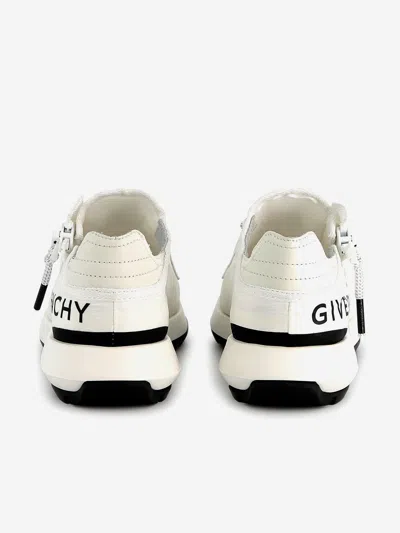 Givenchy Boys Logo Zip Trainers In White