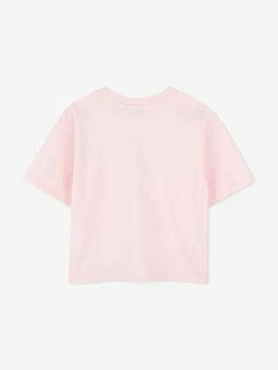 Marc Jacobs Girls Diamante Logo T-shirt In Pink