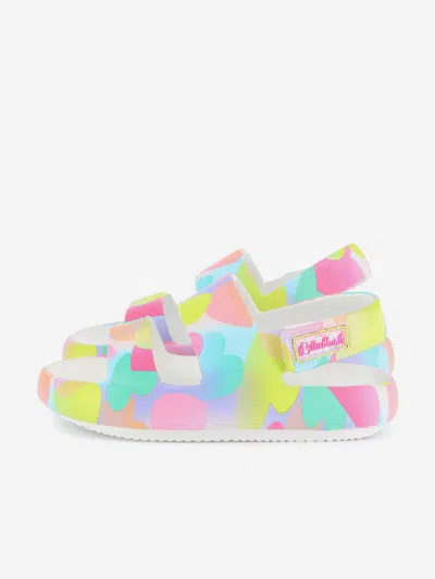 Billieblush Girls Heart Print Sandals In Multi