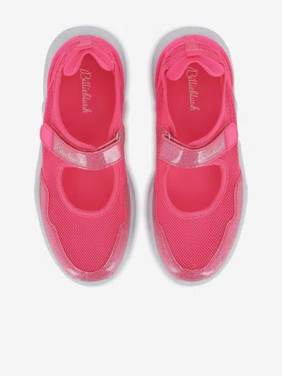 Billieblush Girls Glitter And Mesh Ballerina Trainers In Pink
