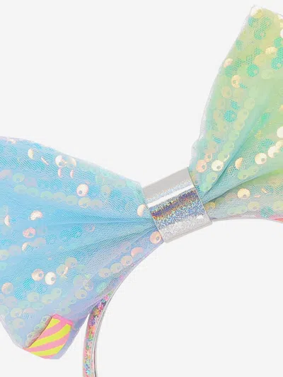 Billieblush Girls Sequin Bow Headband In Multi