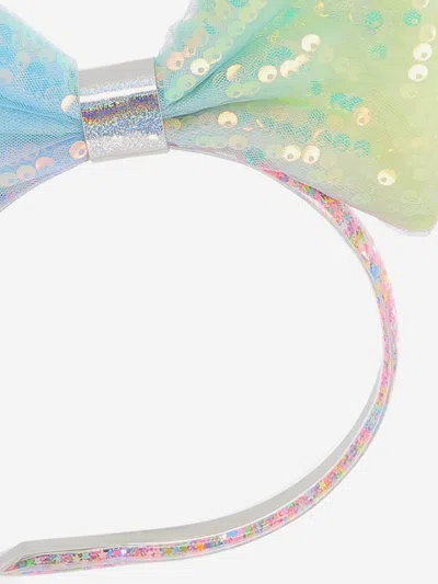Billieblush Girls Sequin Bow Headband In Multi
