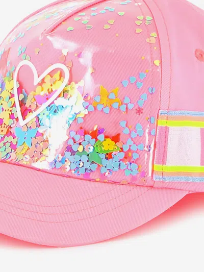 Billieblush Girls Confetti Heart Cap In Pink