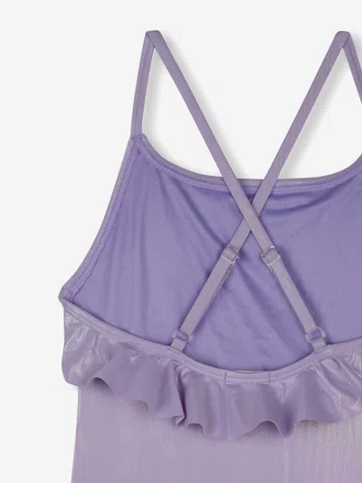 Billieblush Girls Sequin Ruffle Swimsuit In Purple