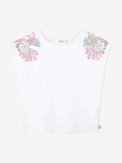 Billieblush Sequin-embellished T-shirt In White