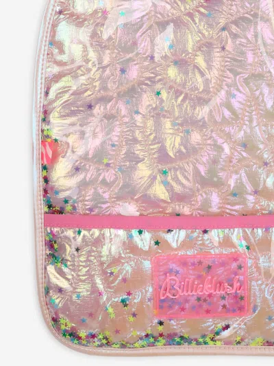 Billieblush Baby Girls Iridescent Quilted Bib In Pink