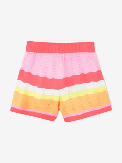 Billieblush Girls Knitted Striped Shorts In Multi