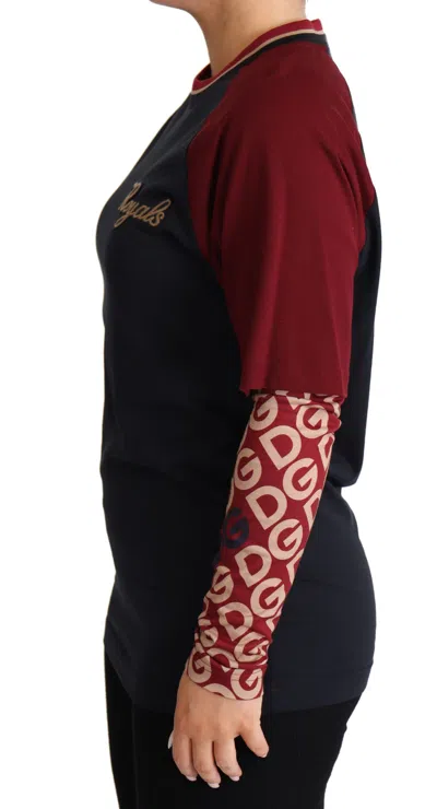 Dolce & Gabbana Multicolor Royals Crewneck Pullover Sweater In Multi