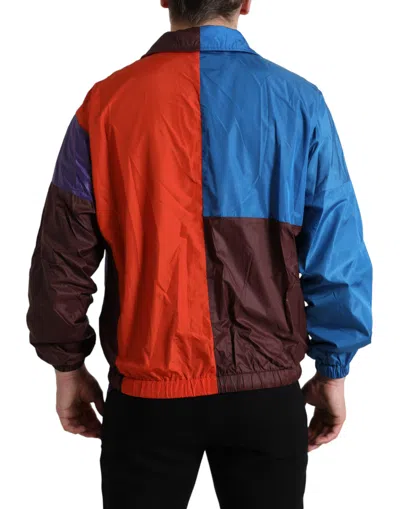 Dolce & Gabbana Multicolor Color Windbreaker Jacket In Multi