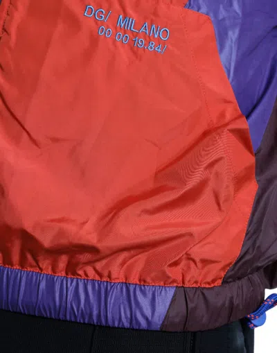 Dolce & Gabbana Multicolor Color Windbreaker Jacket In Multi