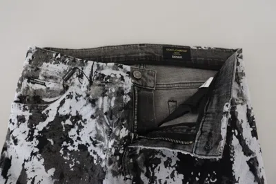 Dolce & Gabbana Multicolor Tie Dye Denim Men's Extravaganza In Black