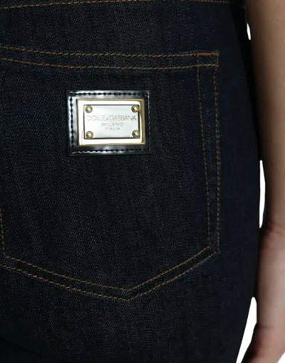 Dolce & Gabbana Black Skinny Denim Cotton Stretch Trouser Jeans In Black