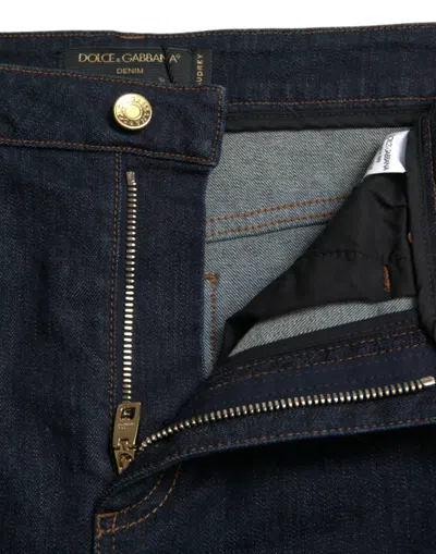 Dolce & Gabbana Black Skinny Denim Cotton Stretch Trouser Jeans In Black