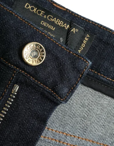 Dolce & Gabbana Black Skinny Denim Cotton Stretch Trouser Jeans In Black