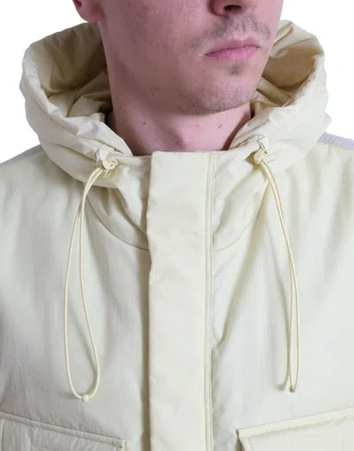 Dolce & Gabbana Sunshine Yellow Hooded Vest Men's Jacket In Yellow