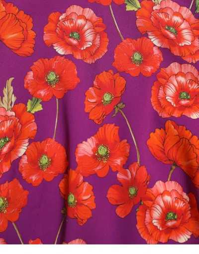 Dolce & Gabbana Vibrant Floral Silk Charmeuse Dress In Multi