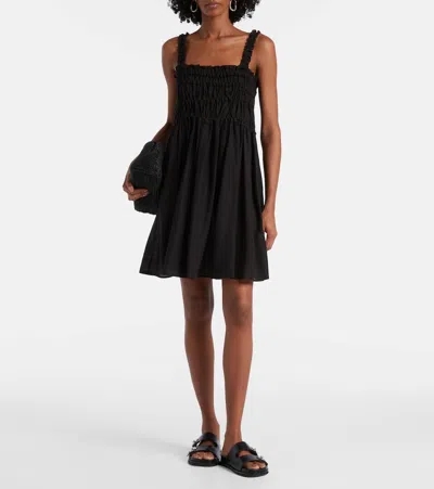 Tory Burch Double Strap Leather Flat Sandals In Black