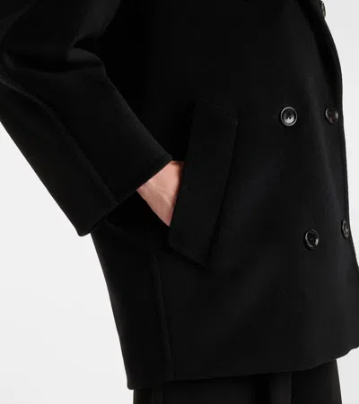 Max Mara Rebus Double-breasted Coat In Black