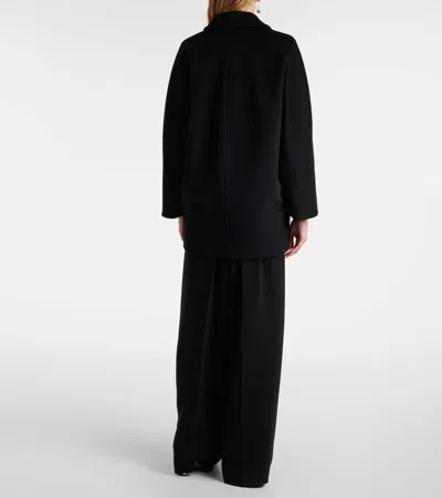 Max Mara Rebus Double-breasted Coat In Black