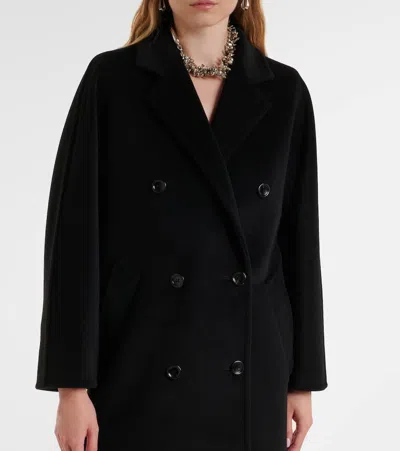 Max Mara Rebus Double-breasted Coat In Black