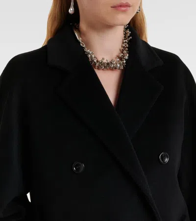 Max Mara Rebus Double-breasted Coat In Black