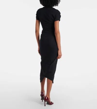 Vivienne Westwood Black Midi Pulling Dress In Schwarz
