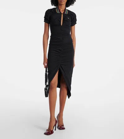 Vivienne Westwood Black Midi Pulling Dress In Schwarz
